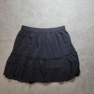 Black ruffle skirt